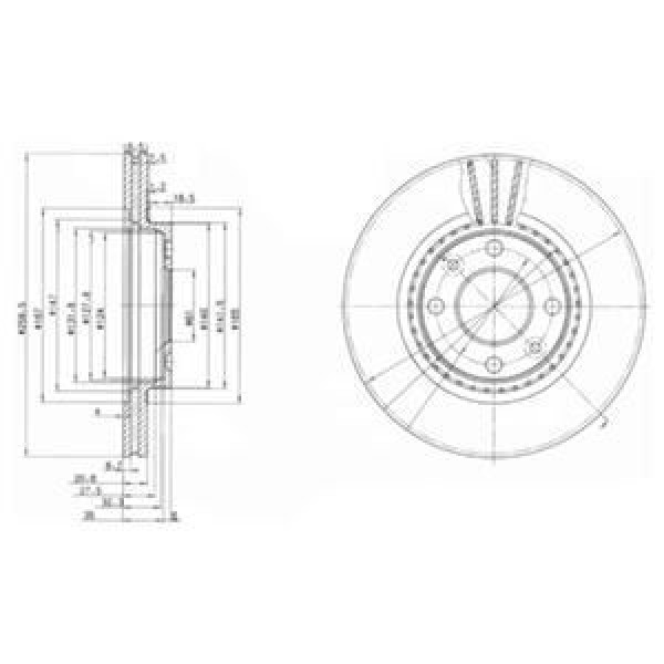 DELPHI BG2625 Fren Diski Ön CLIO II CLIO Symbol Kangoo Megane I Twingo / Logan Sandero Havalı 259Mm