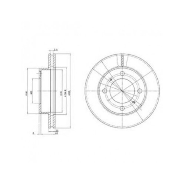 DELPHI BG2891 Fren Diski Ön Corolla E100 Ae101 Ae111 93-02 Enjeksıyonlu Havalı 255Mm 