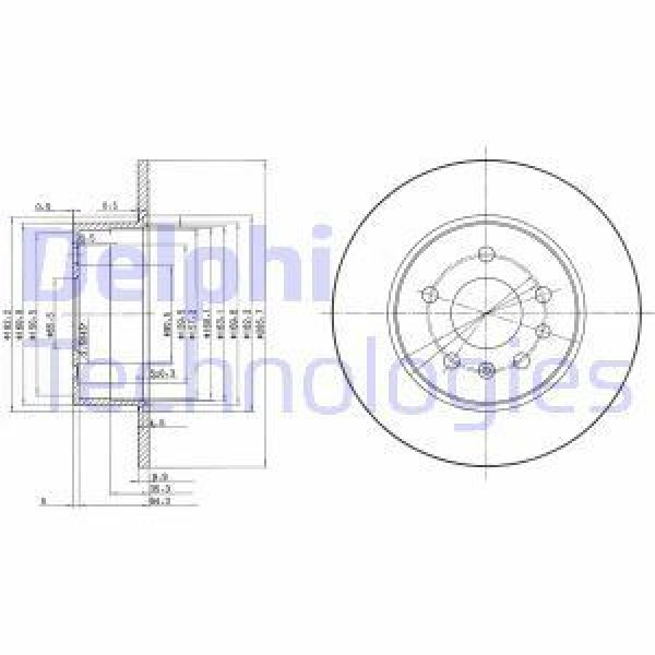 DELPHI BG3274 Fren Diski Arka Vectra B 95- / 900 93- 9-3 98- 9-5 97- Düz 286Mm 5 Bijon 