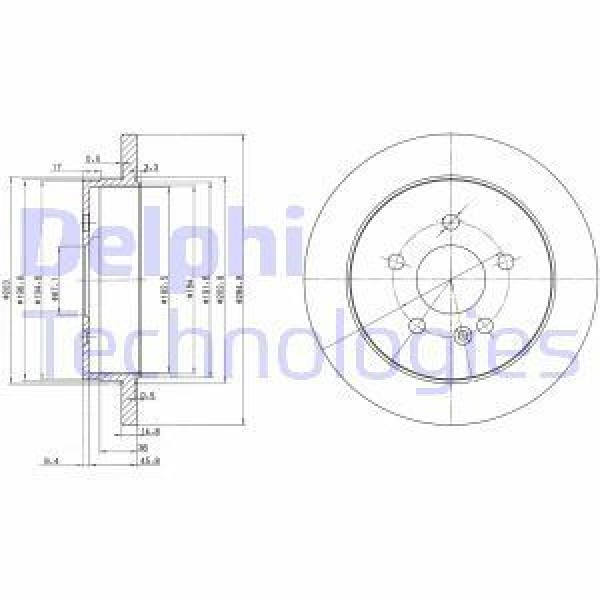 DELPHI BG3398 Fren Diski Arka Mercedes M Serisi W163 