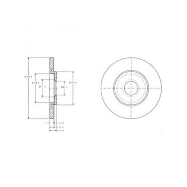 DELPHI BG3421 Fren Diski Ön 301 12- Partner 96- / C-Elysee 12- C2 03- C3 I 02- C4 Cactus 14- Berling 