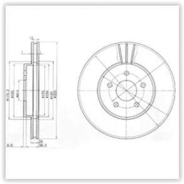 DELPHI BG3537 Fren Diski Ön Mondeo III 00- / X-Type 01- Havalı 300Mm