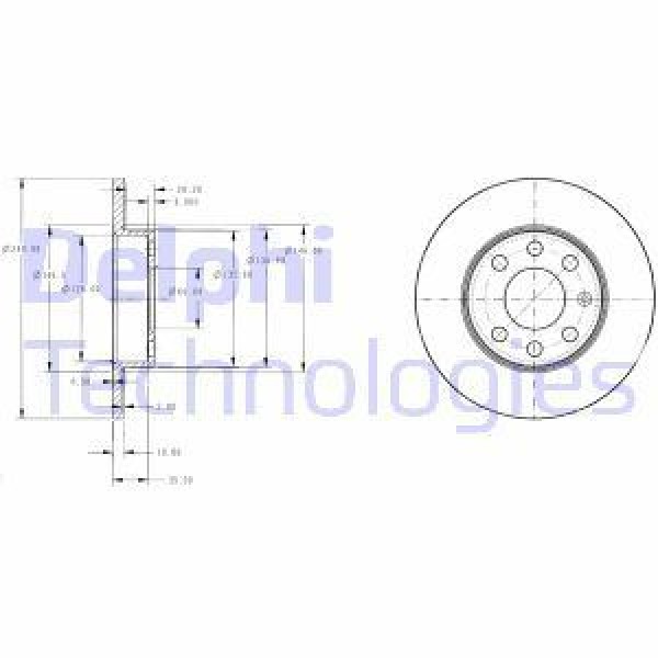 DELPHI BG3567 Fren Diski Ön Corsa C 00- Düz 240Mm