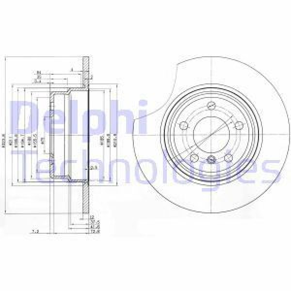 DELPHI BG3629 Fren Diski Arka Bmw X5 E53 00- 