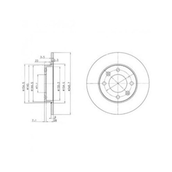 DELPHI BG3653 Fren Diski Arka 307 00- 1007 05- Partner 96- / Xsara Picasso 99- C2 02- C3 I 02- C3 Pl