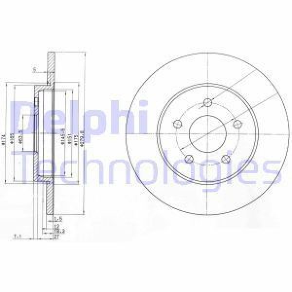 DELPHI BG3663C Fren Diski Arka (5D 280Mm) Mondeo III 00-07 