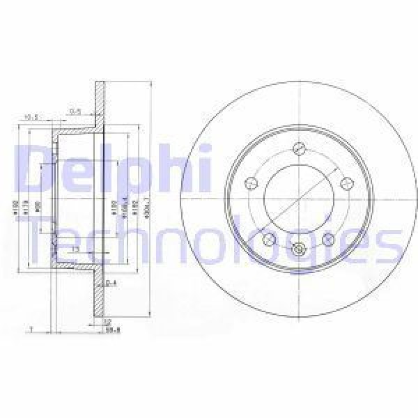 DELPHI BG3681 Fren Diski Takım Nissan Interstar / Opel Movano / Renault Master 07/98- Arka 