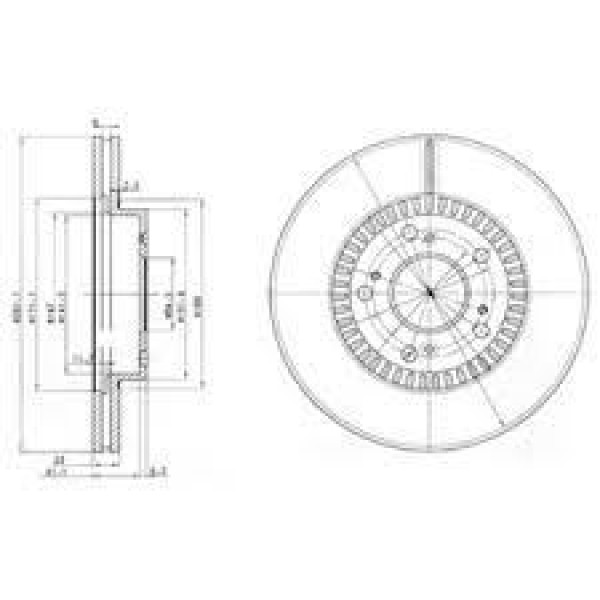 DELPHI BG3720 Fren Diski Ön Civic 01-11 Crv 02-06 Fr-V 05- Stream 00- Havalı 282Mm 