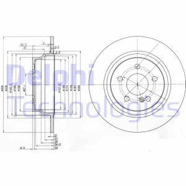 DELPHI BG3757 Fren Diski Takım Mercedes E200 E200Cgı E220 E240 E270 E320 04/02- Arka 