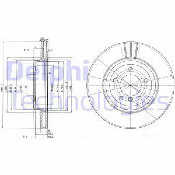 DELPHI BG3830 Fren Diski Takım Bmw 330 Z4 01/00- Ön 