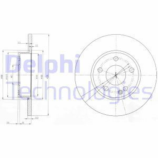 DELPHI BG3840 Fren Diski Takım Mercedes A150 A160 A200 B150 B160 B180 09/04- Ön
