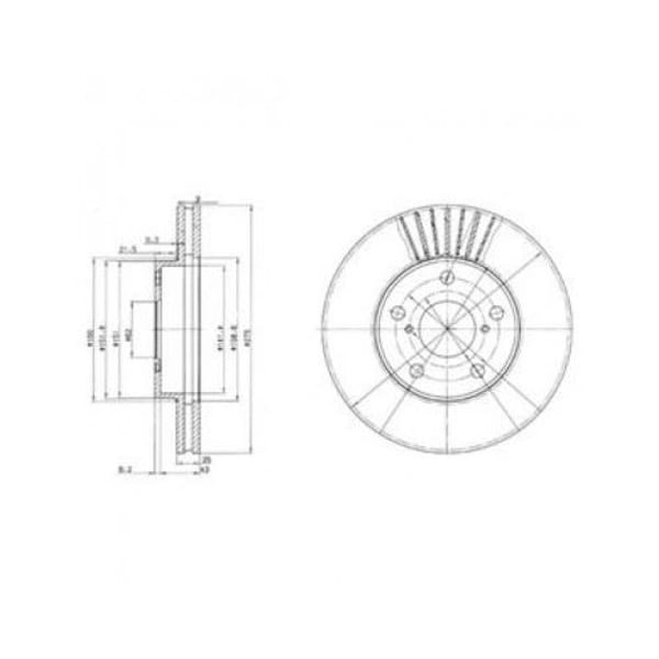 DELPHI BG3856 Fren Diski Ön Rav4 00-06 Dizel Havalı 275Mm