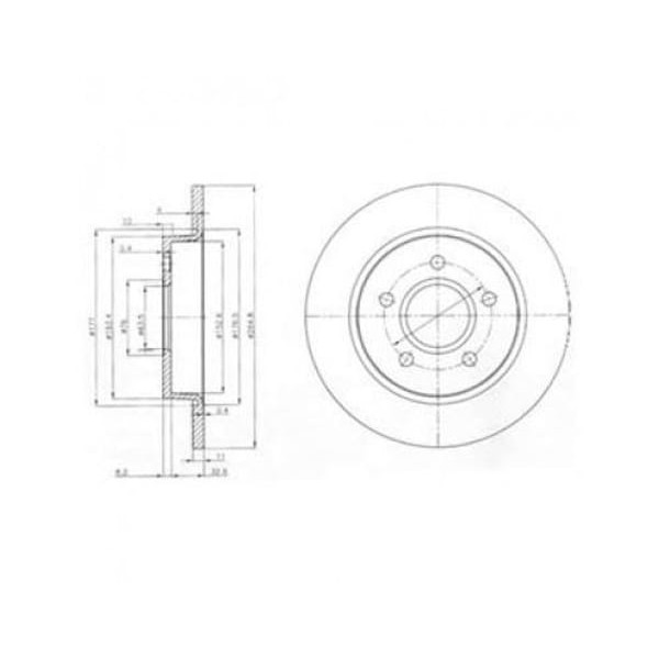 DELPHI BG3896 Fren Diski Arka Cmax 07- Cmax 03- Focus II 04- 15-16 Jant Düz 265Mm