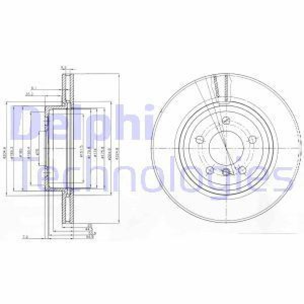DELPHI BG3938 Fren Diski Ön Bmw X3 E83 04-11 Havalı 325Mm 