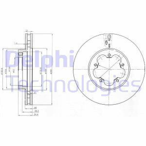 DELPHI BG4007 Fren Diski Ön Çıftlı Paket Transit. Transit Tourneo 06-