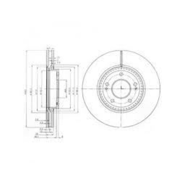 DELPHI BG4011 Fren Diski Ön Sonata V 05- İx35 09- İ40 11- Tucson 04- / Carens 13- Optima 06- Sportag