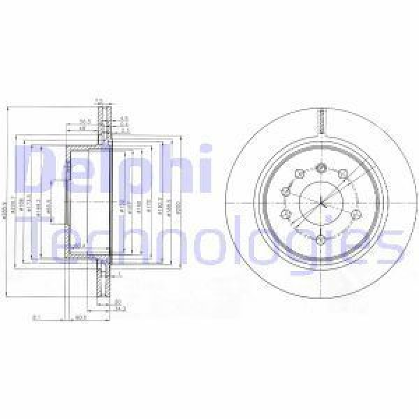 DELPHI BG4043 Fren Diski Arka 