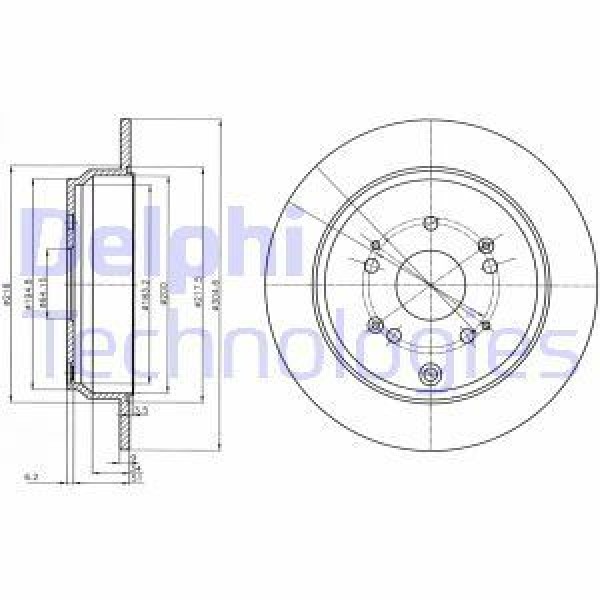 DELPHI BG4064C Arka Fren Aynası Honda Cr-V II-III-Iv 01-