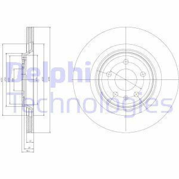 DELPHI BG4078 Fren Diski Çıftlı Paket S5 