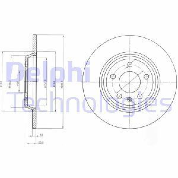 DELPHI BG4081C Fren Diski Çiftli Paket Boyalı A4 A5.A6 A7.Q5.S6.Skodako