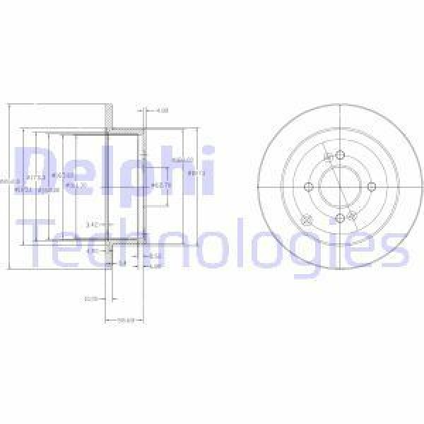 DELPHI BG4097 Fren Diski Arka Accent Era 07-11 Accent Era 07- Getz 02- İ20 09- / Rio II 05- Düz 262M