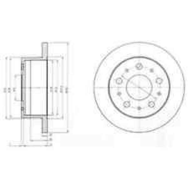 DELPHI BG4099 Fren Diski Arka Ducato III 06- / Boxer III 06- / Jumper III 06- Düz 280Mm