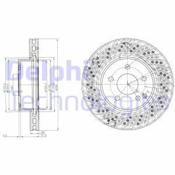 DELPHI BG4142C Fren Diski Ön Mercedes C204 11- S204 07-04 W204 07-14 Havalı 295Mm