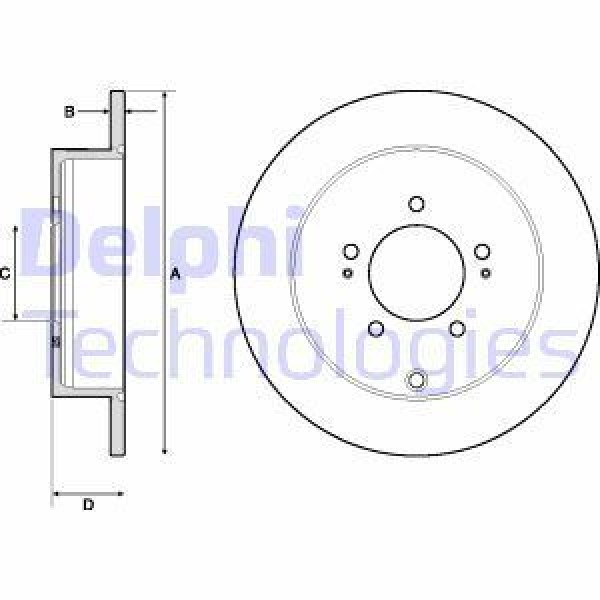 DELPHI BG4161C Disk Arka 08- Outlander.Cw 08- Pt.4007 
