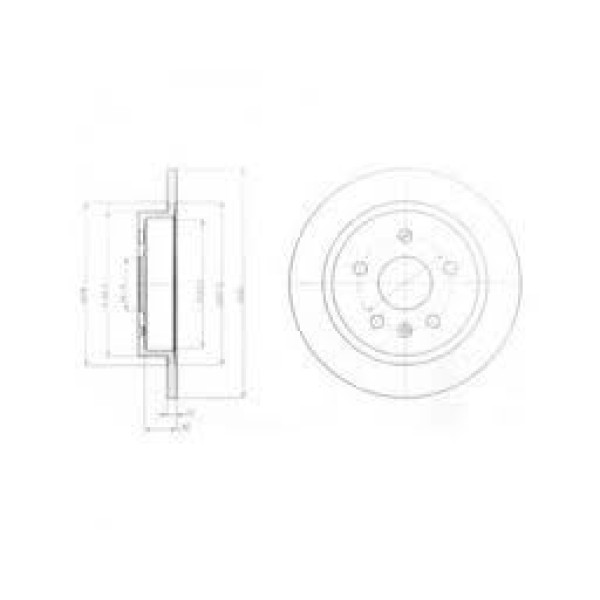 DELPHI BG4188 Fren Diski Arka Insignia 08- Düz 292Mm 