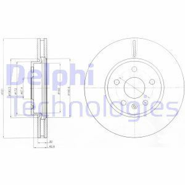 DELPHI BG4189C Ön Fren Aynası Opel Insignia 08- 9-5 (Ys3G) 10- (17 Jant) (321×30×5Dlxhavalı) 