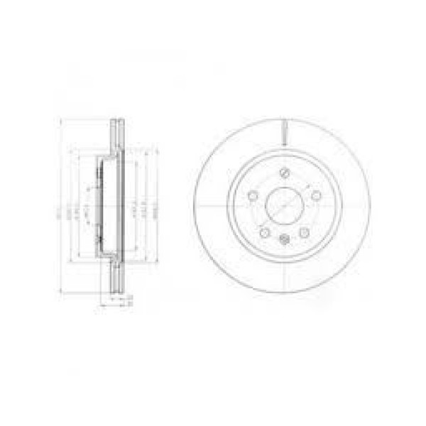DELPHI BG4190 Fren Diski Arka Insignia 08- / 9-5 10- 17 Jant Havalı 315Mm 
