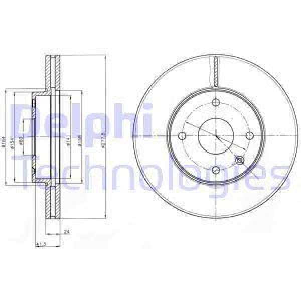 DELPHI BG4193 Fren Diski Ön Epıca 06- Havalı 278Mm 