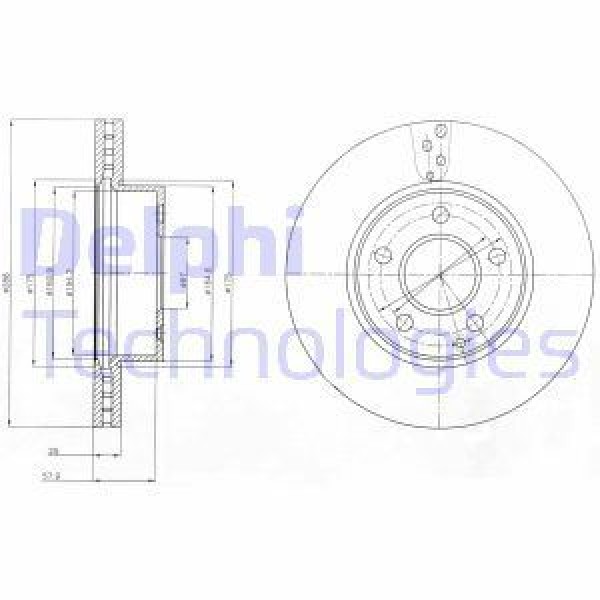 DELPHI BG4227C Ön Fren Diski Takım Mercedes C-Class W204 07- 