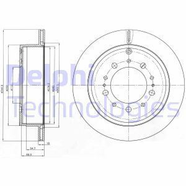 DELPHI BG4275 Fren Diski Arka Land Cruiser 08- Takım