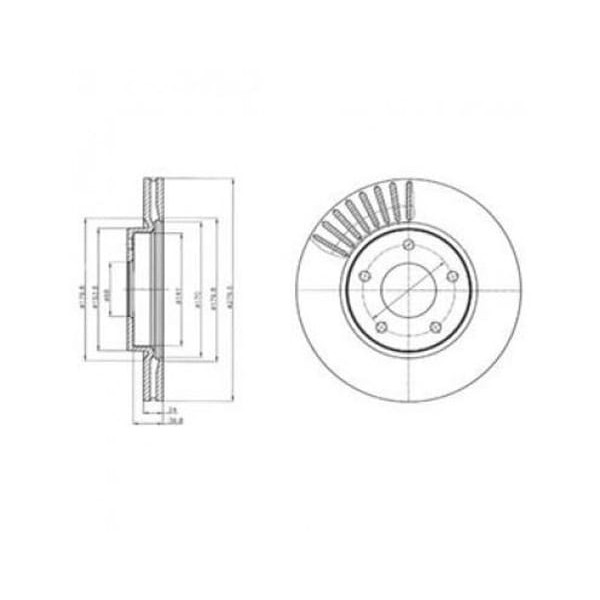 DELPHI BG4282 Fren Diski Ön Juke 10- Pulsar 14- Havalı 280Mm 