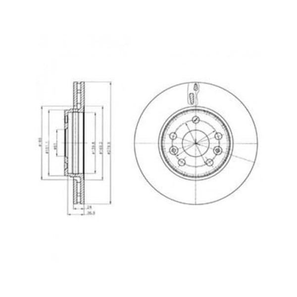 DELPHI BG4317C Fren Diski Ön Kangoo II 08- / Cıtan W415 12- Havalı 280Mm