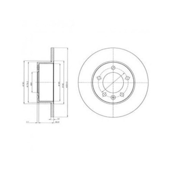 DELPHI BG4320 Fren Diski Arka Master III 10- / Movano B 10- / Nv400 10- Tek Teker Düz 305Mm 