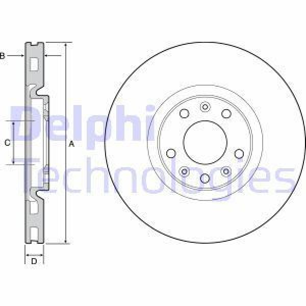 DELPHI BG4457 Fren Diski Ön Rcz 10- Havalı 302Mm 