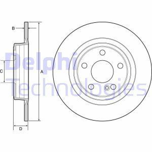 DELPHI BG4558C Arka Fren Diski Takım A-Class W176 12- Cla Class W117 13- Cap:295Mm Y:42.7Mm K:10Mm 