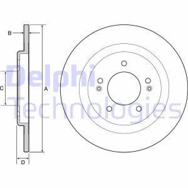 DELPHI BG4563C Fren Diski Takım Boyalı Hyundai I40 284Mm 11- Arka 