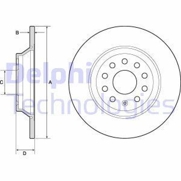 DELPHI BG4751C Arka Fren Aynası Takım VW Tiguan 16- Golf Vıı 17- Superb 15- 