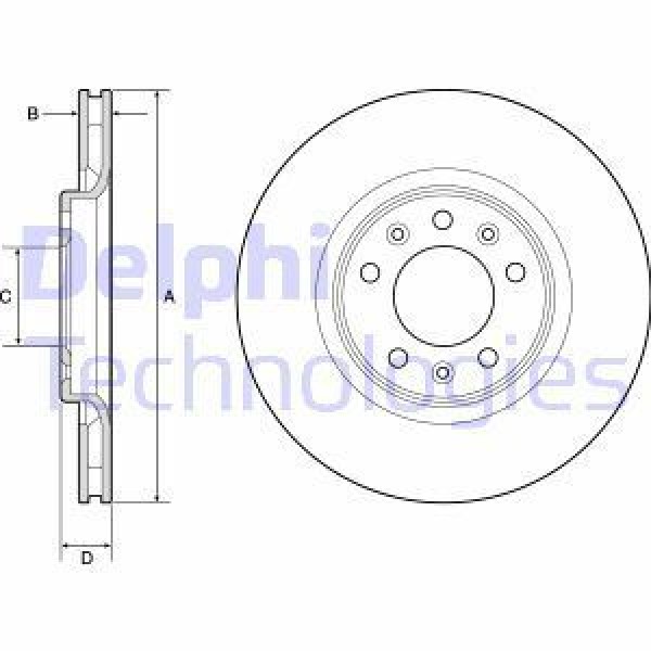 DELPHI BG4806C Arka Fren Disk 5D 294Mm Expert IV Traveller 