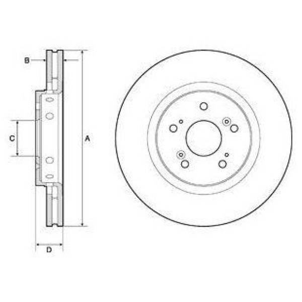 DELPHI BG4808C Ön Fren Aynası Honda Cr-V 2.2I Dtec12- 