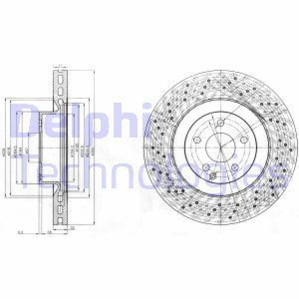 DELPHI BG9057 Fren Diski Tekli Paket Mercedes Cl500 S420 S450 S500 S600 12/05- Ön