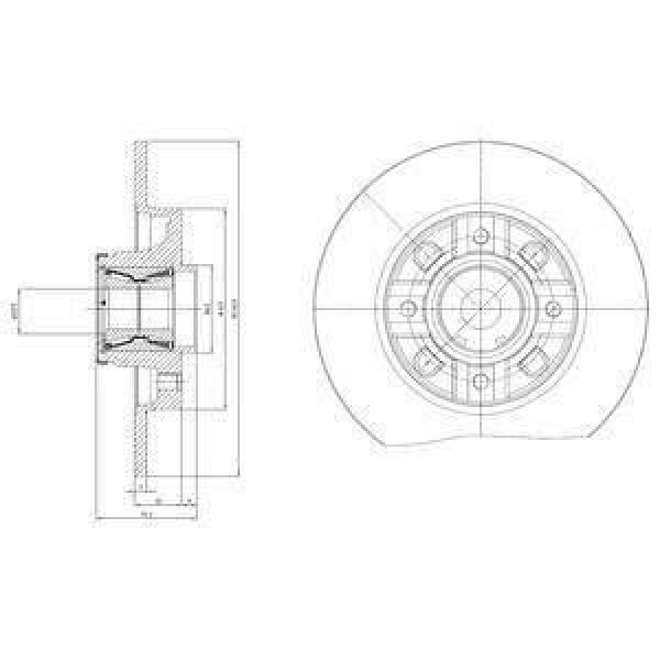 DELPHI BG9116RS Fren Diski Arka 308 07- / C4 Ds4 11- Rulmanlı Düz 249Mm