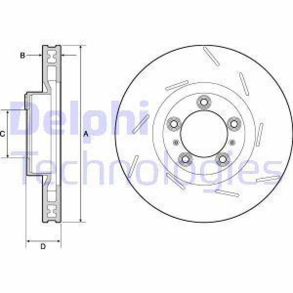 DELPHI BG9127C Ön Fren Aynası Sağ Tekli Paket Porsche Panamera 09-16 3.0 4.8 