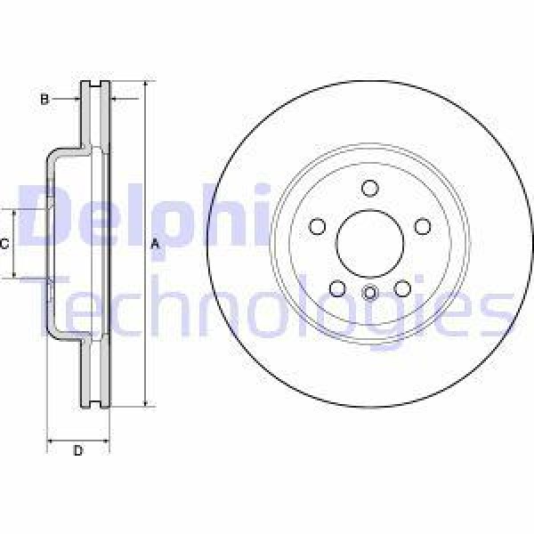 DELPHI BG9154C Fren Diski Tekli Paket Boyalı Bmw 520 525 528 530 10- Ön 