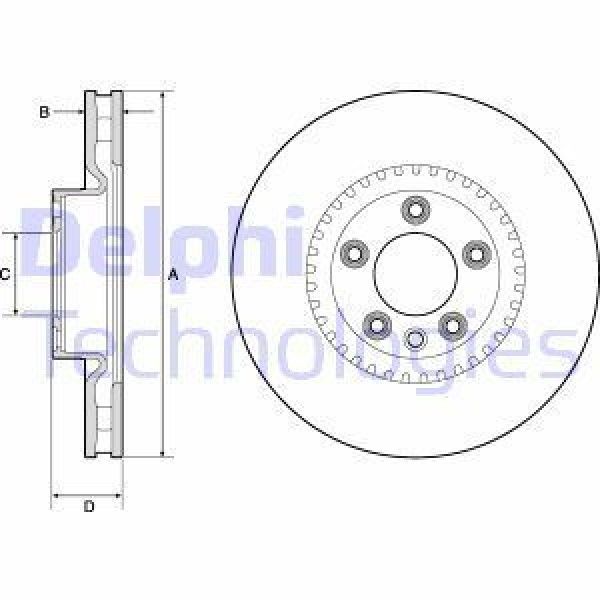 DELPHI BG9168C Ön Fren Aynası Sağ/Sol Uyumlu Touareg 05-10 Cayenne 07-10 Tekli Paket 