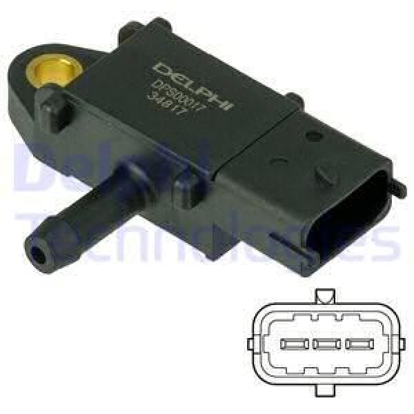 DELPHI DPS00017 Dpf Sensör Opel Astra. Cascada. Combo. Corsa. Insignia. Meriva. Mokka. Zafira. Zafir 