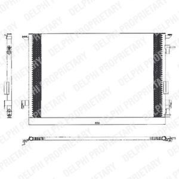 DELPHI TSP0225463 Klima Radyatörü Croma 05- / Vectra C 02- Sıgnum 02- 660X411X16